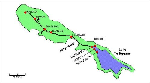 Rennell Island showing Lake Te Nggano © SW